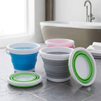 Foldable Silicone Bucket 5L with Handle | Portable Collapsible Water Bucket for Home, Travel & Cleaning