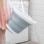 Foldable Silicone Bucket 5L with Handle | Portable Collapsible Water Bucket for Home, Travel & Cleaning