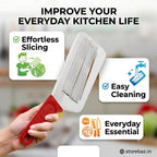 Stainless Steel Vegetable Slicer & Cabbage Shredder – Handheld Mandoline Cutter