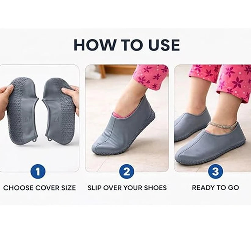 Waterproof Silicone Shoe Covers | Reusable Anti-Slip Rain Shoe Protector