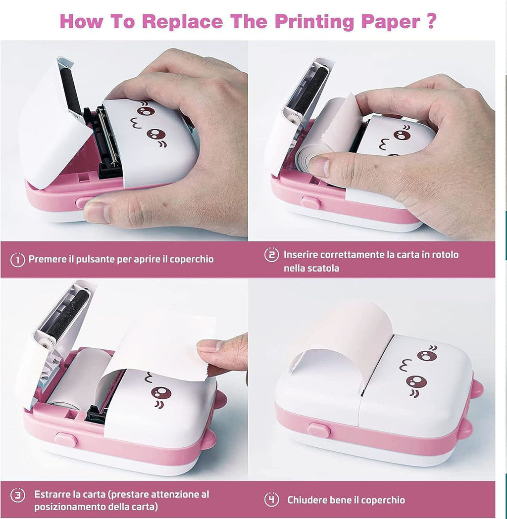 Mini Bluetooth Thermal Printer | Ink-Free Portable Label & Receipt Printer