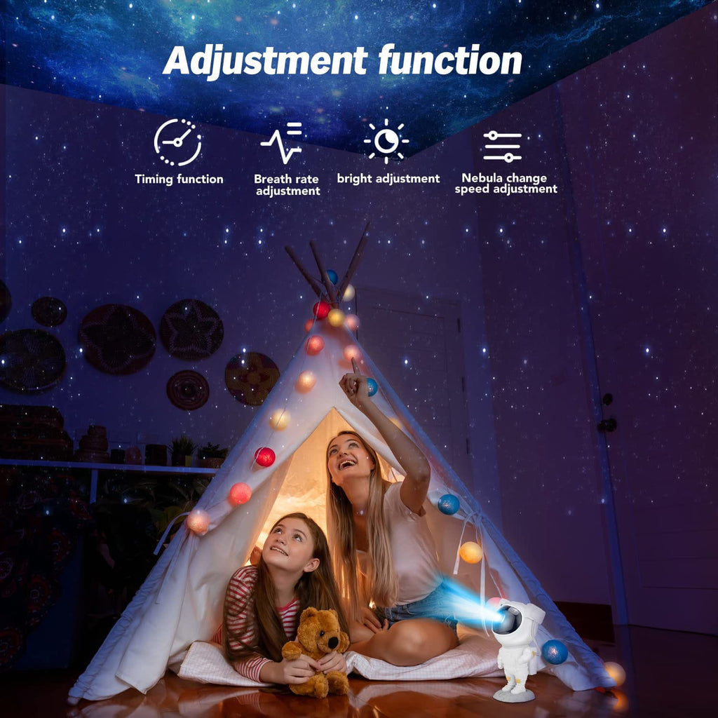 Astronaut Galaxy Projector Night Light | 360° Star & Nebula LED Lamp with Remote Control