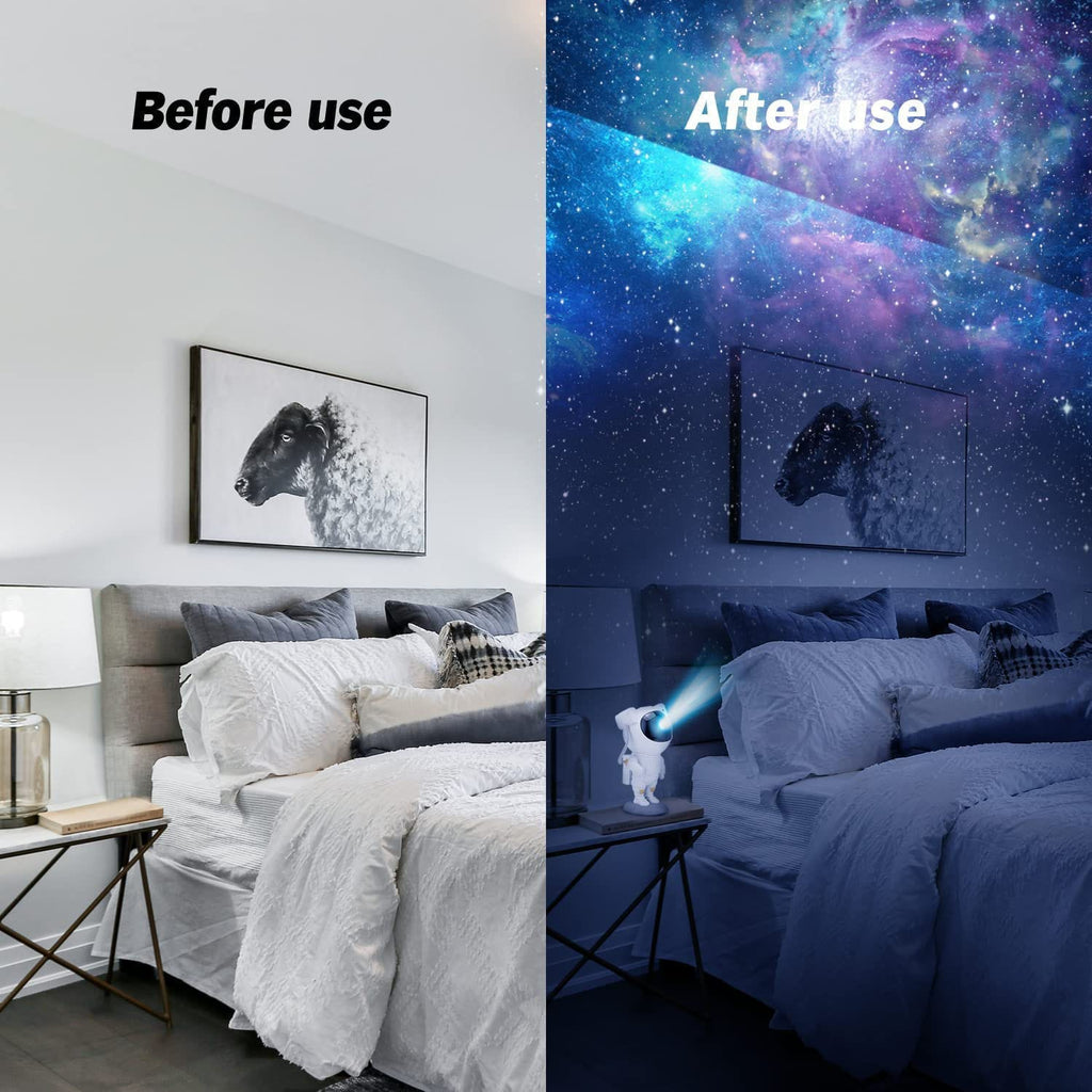 Astronaut Galaxy Projector Night Light | 360° Star & Nebula LED Lamp with Remote Control