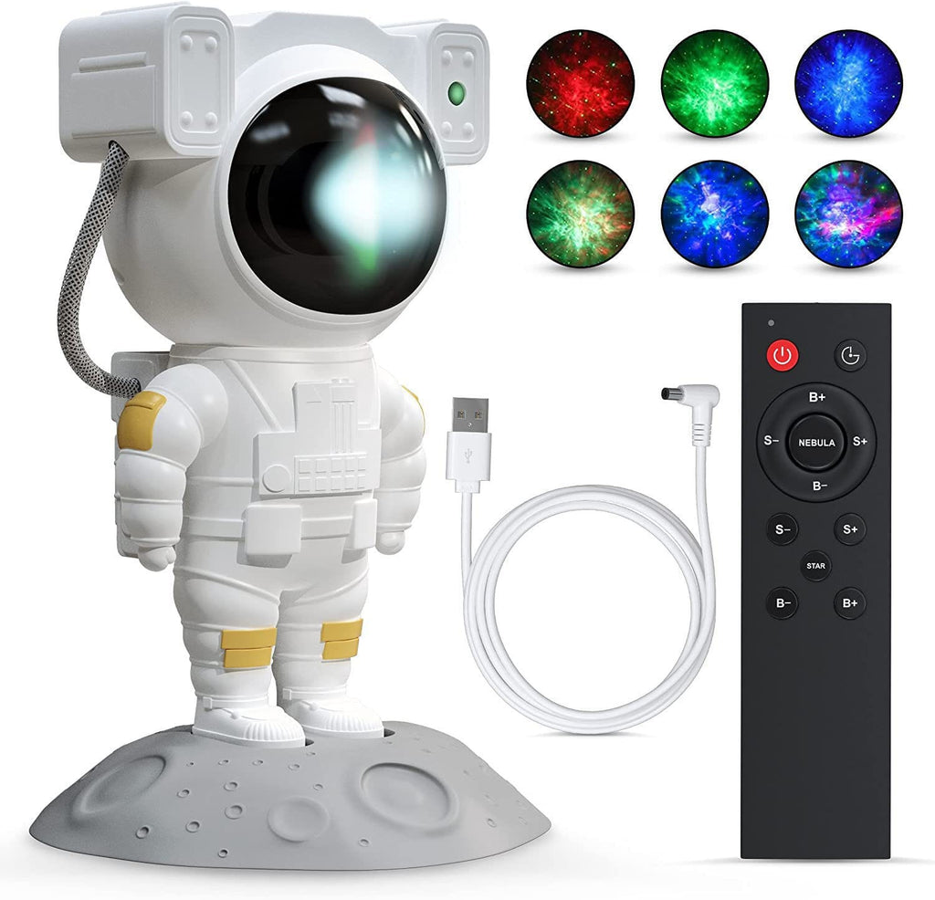 Astronaut Galaxy Projector Night Light | 360° Star & Nebula LED Lamp with Remote Control