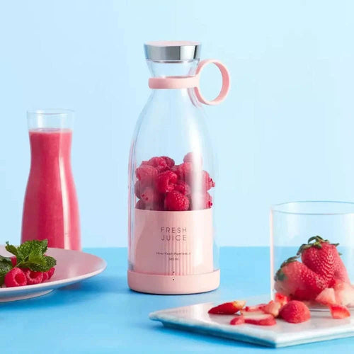 Portable Electric Juicer Blender Bottle | USB Rechargeable Smoothie Maker | 4 Stainless Steel Blades