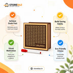 ₹1,00,000 Money Saving Box | Wooden Savings Challenge Piggy Bank | Gulak for Kids & Adults