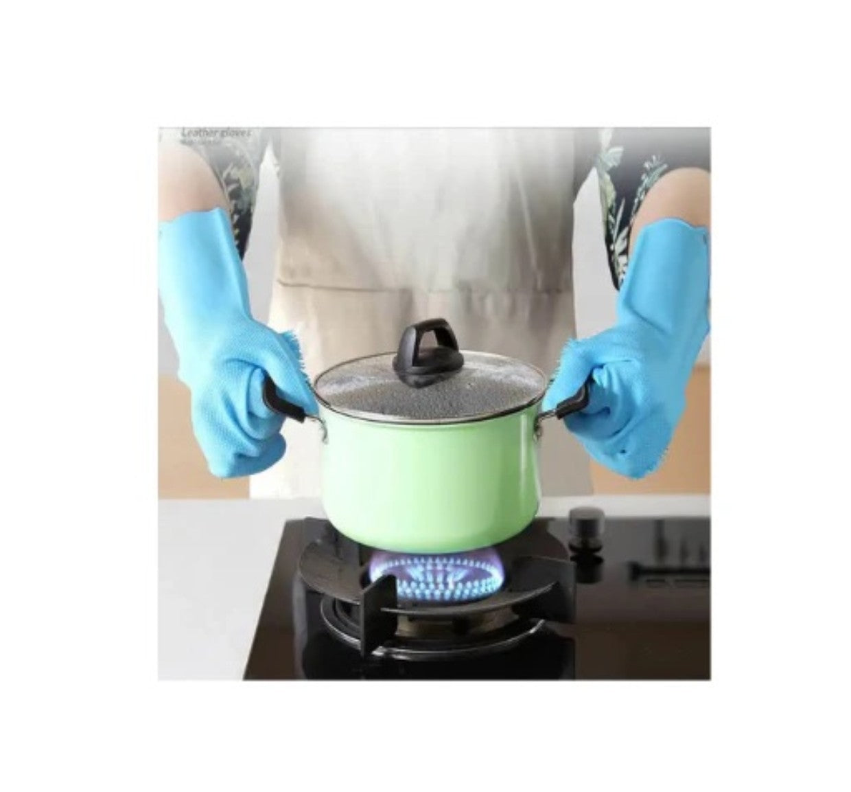 Silicone Scrubbing Cleaning Gloves | Reusable Dish Washing Gloves for Kitchen, Bathroom & Car Cleaning