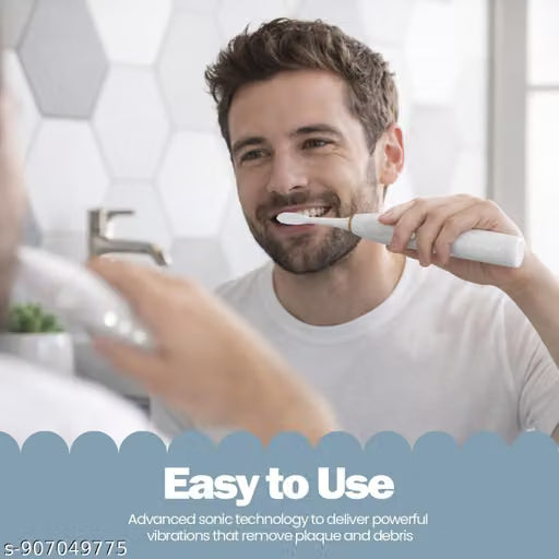 IPX7 Waterproof Sonic Electric Toothbrush | USB Rechargeable | 5 Brushing Modes | 4 Replaceable Brush Heads