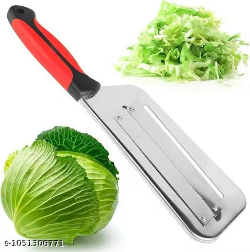 Stainless Steel Vegetable Slicer & Cabbage Shredder – Handheld Mandoline Cutter
