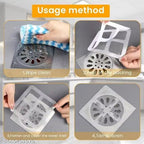 Self-Adhesive Drain Filter Mesh – Hair Catcher for Kitchen Sink & Bathroom | Pack of 10