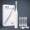 IPX7 Waterproof Sonic Electric Toothbrush | USB Rechargeable | 5 Brushing Modes | 4 Replaceable Brush Heads