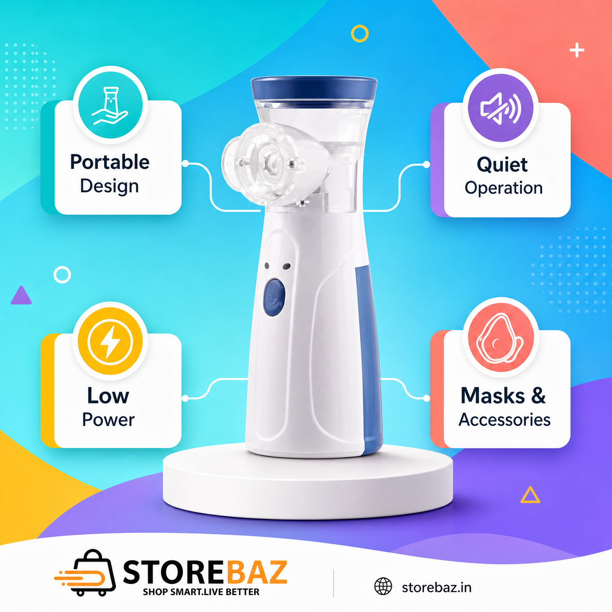 Portable Mesh Nebulizer Machine - Compact & Lightweight