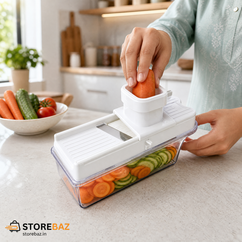 Multipurpose Vegetable & Dry Fruit Slicer with Safety Thumb Guard