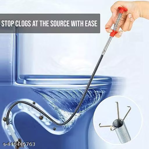 Stainless Steel Drain Cleaning Spring Stick – Hair Catcher & Pipe Clog Remover
